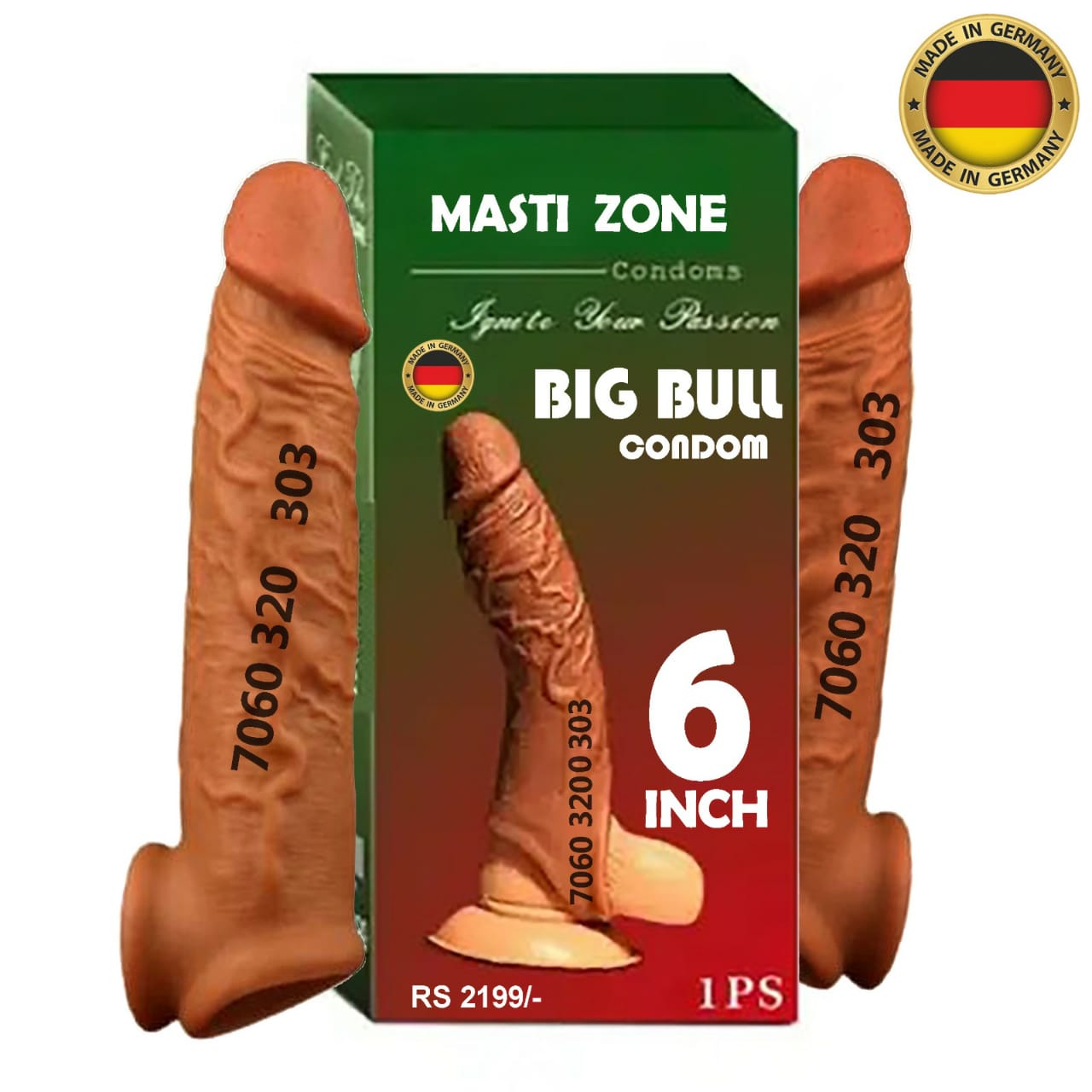 6 Inch BT Condom with Reusable Man Condom